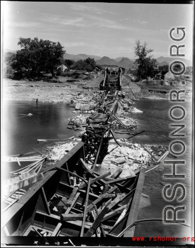 Blasted railway in Guangxi province, China.