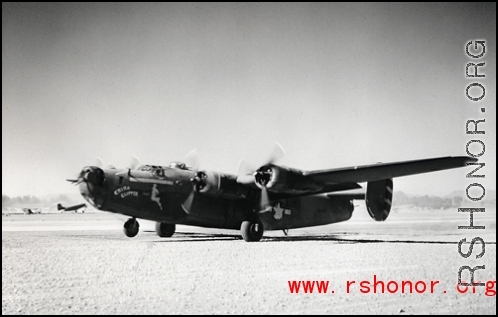 B-24 "China Clipper" taking off in Guangxi, China, during WWII.