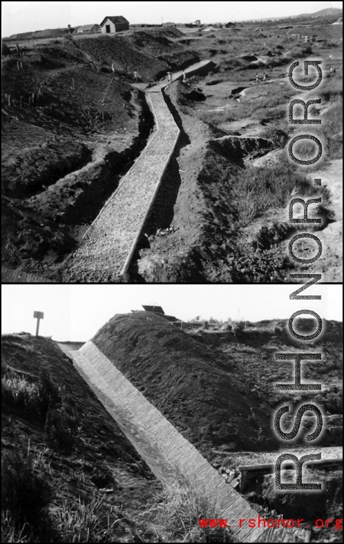 American air base construction in China during WWII.