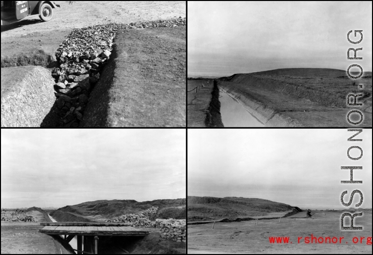 Various scenes at American air bases in China during WWII. It is not sure which bases are shown in these images, or if they are of the same base, but in the top left picture, the vehicle has "Hengyang" written on the door, which is the name of a that base in Hunan province.