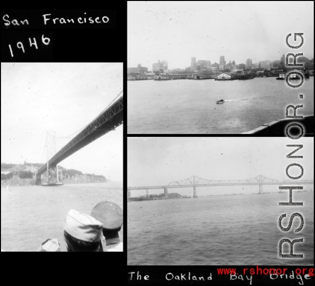 961st Petroleum Products Laboratory members on the boat towards home, on SS Marine Adder, at the end of the war, arriving in San Francisco in 1946.