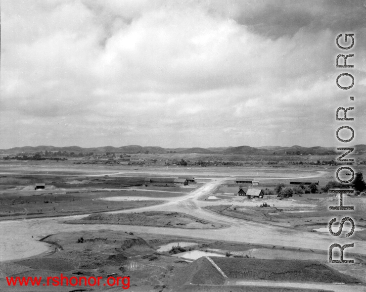 An American air base during WWII, most likely the Laohuangping base in Guizhou province.