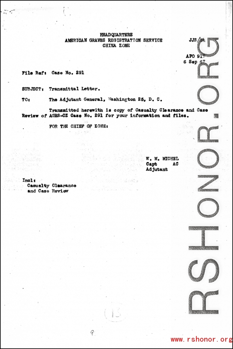 Individual Deceased Personnel File (IDPF) for Albert L. Haynes, MIA, China.