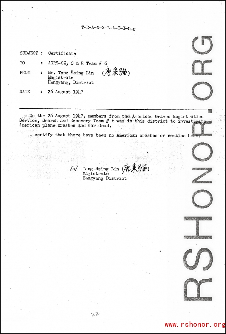 Individual Deceased Personnel File (IDPF) for Albert L. Haynes, MIA, China.