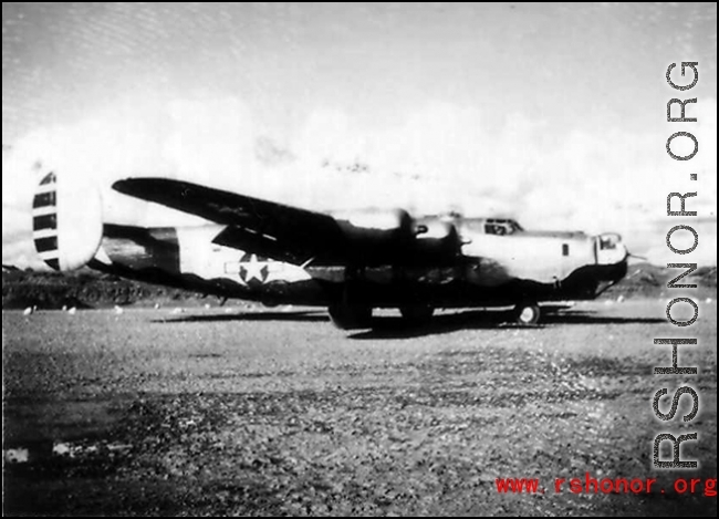 A B-24 Liberator bomber in the CBI.