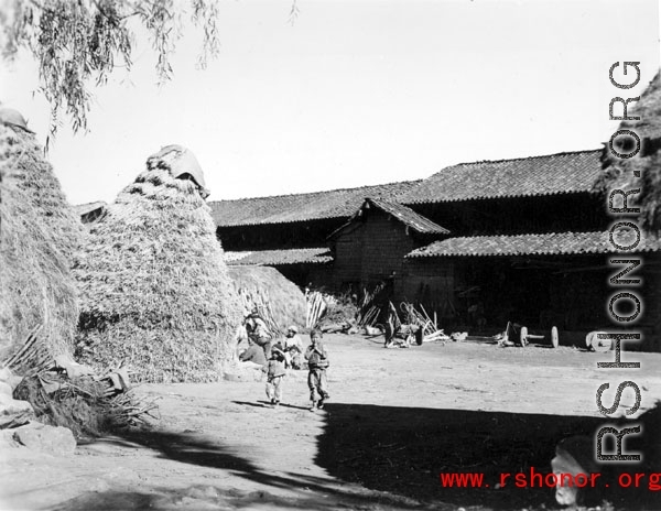 Local people in China, Yunnan province: A village scene.