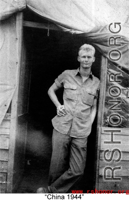 Rex B. Gouger, member of the 76th Fighter Squadron, 23rd Fighter Group, in China in 1944.