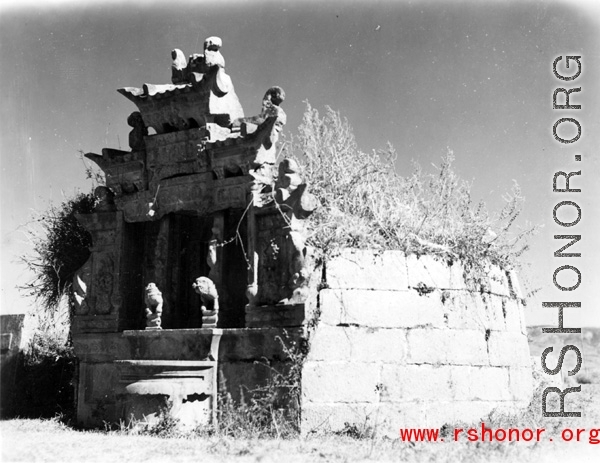 A tomb in Yunnan province, China.  The full graveyard can be seen here