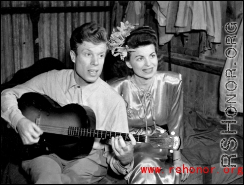 Celebrities Jimmy Dodd and Ruth Carrol in China during WWII.  From the collection of Hal Geer.