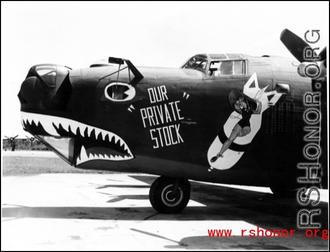 B-24 "Our 'Private' Stock" in the CBI during WWII.