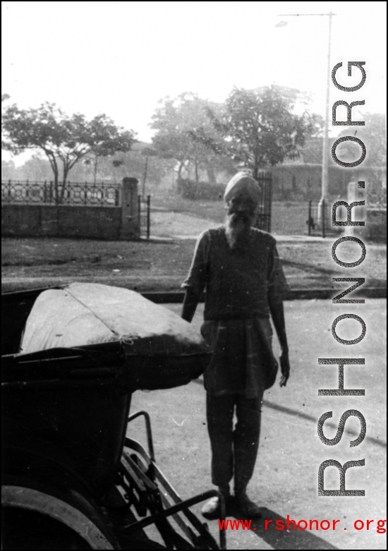 A turbaned man in India during WWII.