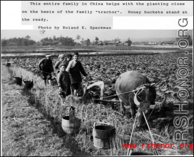 Farming in China. In the CBI.  Photo from Roland E. Speckman.