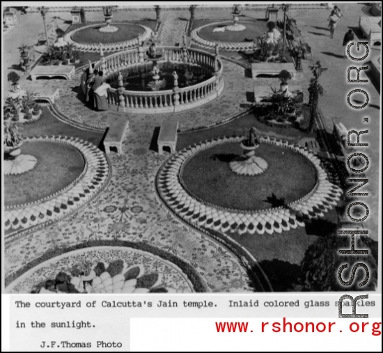 Jain Temple courtyard.  Photo from J. F. Thomas.