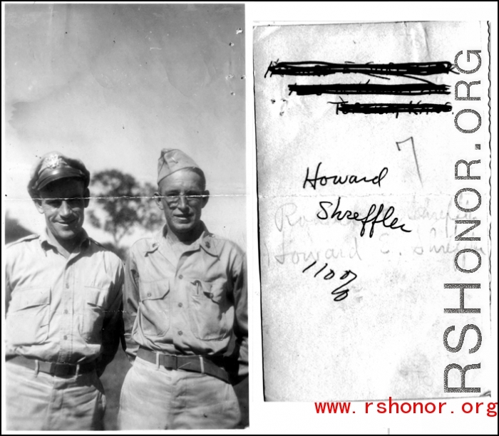 Brothers Robert B. (Bob) Shreffler and his brother Howard (Bud) E. Shreffler, were assigned to the 758th Railroad Shop Battalion in India during WWII. 