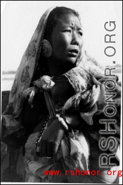 A local woman in India or Burma, during WWII.