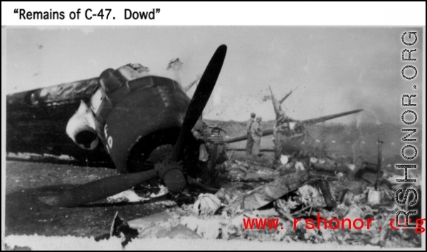 Remains of C-47 in the CBI during WWII.  Dowd.