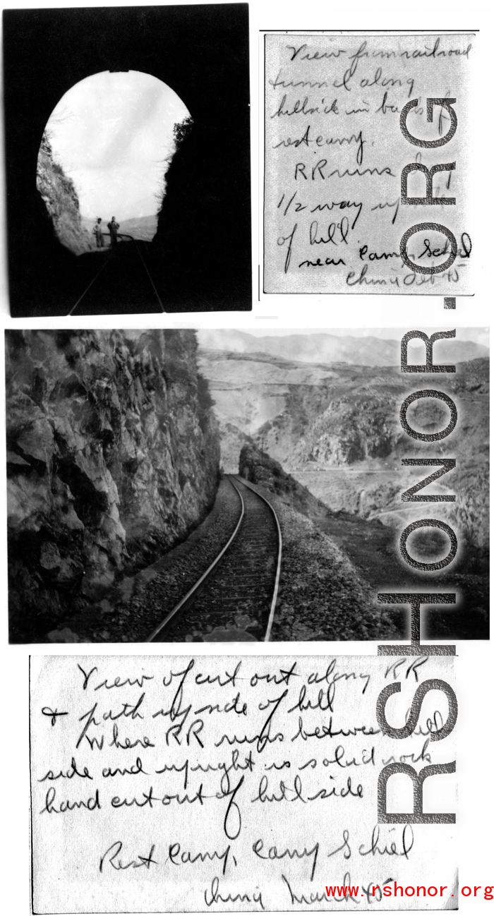 Railway near Camp Schiel, Yunnan, China, 1945.