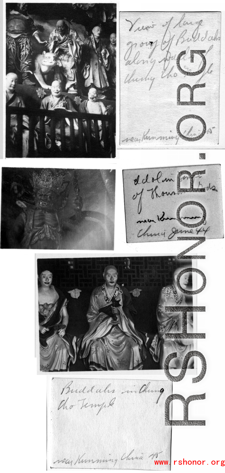 Buddhist temple near Kunming during WWII.