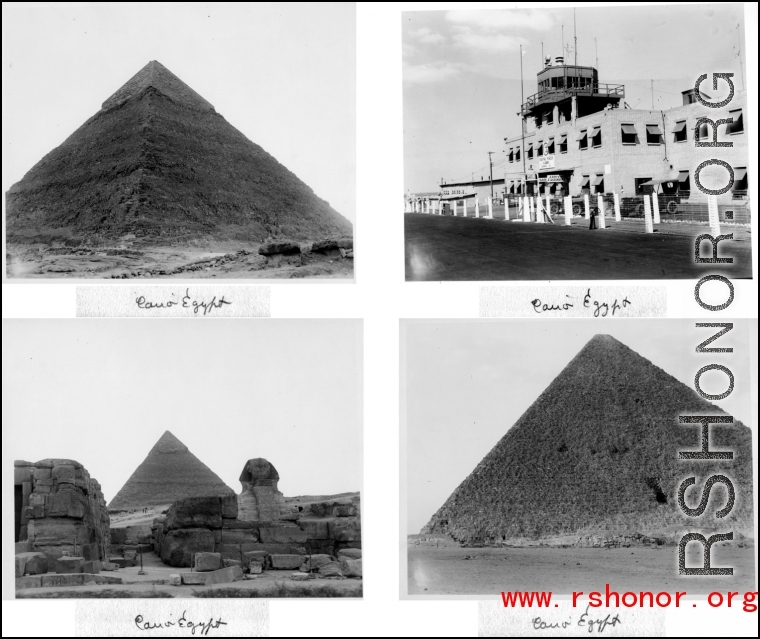 Egypt pyramids and airport.