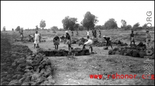 Lengthening the E-W runway by 81 for B-29's, Chaukulia, India Dec 1943.