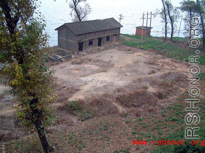 Remains of the old tennis courts at the American Camp Schiel rest camp, to the east of Kunming at the north end of Yangzonghai (阳宗海) lake, in 2007.