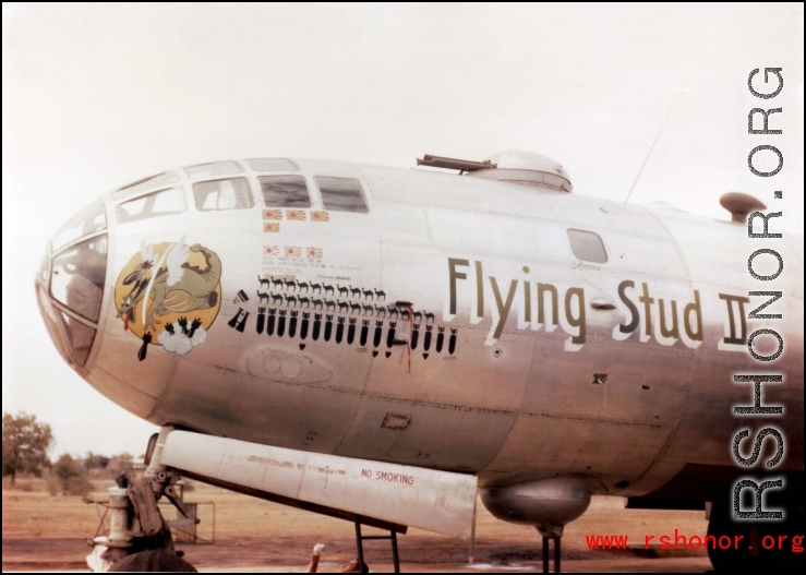 The Boeing B-29 "Flying-Stud II" of the 444th Bombardment Group in China during WWII.