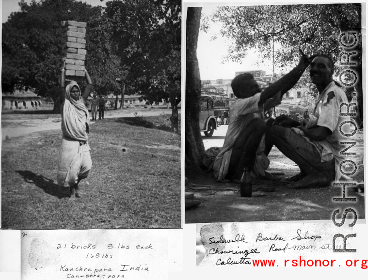 Street scene Calcutta, India, during WWII, 1945.