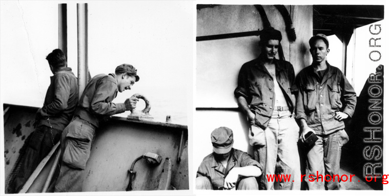 Images from the trip on the U.S.S. General Butner which took Ehle back to the US, arriving in San Francisco on June 24, 1946.