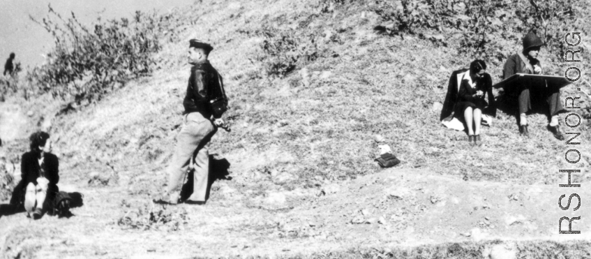 Note the female professional staff in the image. On the right, a woman, probably a westerner, sits next to the GI with the map board, and one the left, another woman, likely of Chinese descent, sits in front of Chennault. These women, inevitably highly skilled and trained, or with unique skills, often worked on administrative tasks, medical support, or in interpretation.