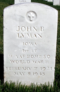 A marker for John Lyman at Golden Gate National Cemetery.