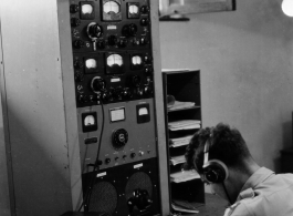 AACS Sta. No. 251, 128th Squadron, at Chanyi, China. Pvt. Ned Shook