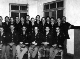 A group of American GIs in the CBI pose for a group photo.  Image from Emery and Beth Vrana.