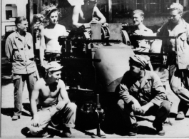 Machine guns fixed to a mount in the CBI during WWII.  Photo from Donovan Smith.