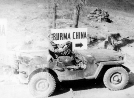 A Jeep named "Helen" and GI headed to China during WWII.  Image from Emery and Beth Vrana.