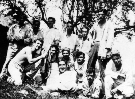GIs posing for camera in the CBI during WWII.