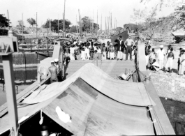 American LCR (Landing Craft-River) at a dock on a river in India during WWII.  Photo from Thomas B. Davis.