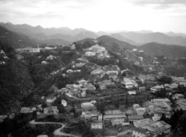 Hillside town in India during WWII.