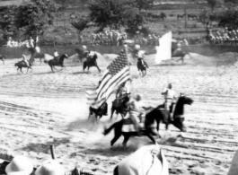 A GI rodeo in Ramgarh, India: A performance of horsemanship and skill in the CBI during WWII.