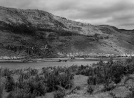 The valley scenery at Yangkai, Yunnan province, China, during WWII.  From the collection of Eugene T. Wozniak.