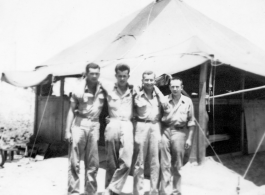 "This is the place we called home at Liangshan, China. The guys in the picture are Parker Fedeler, Ralph O'Connor, Art Rodriguez, and Albert Ondira."