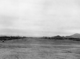 On an American air base in Guangxi province, either Liuzhou or Guilin during WWII.   From the collection of Hal Geer.