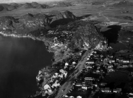 Aerial view of Liuzhou, Guangxi, China, during WWII.