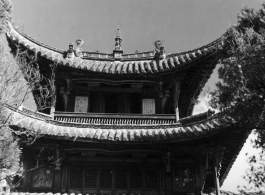 Ornate tile roof architecture in Yunnan province, China.