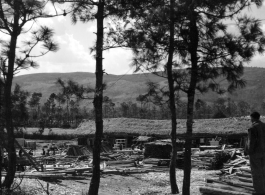 GI explorations of the hostel area at Yangkai air base during WWII: Saw mill.