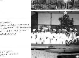 234th Station Hospital Christmas activities in Chabua, India, in 1944.