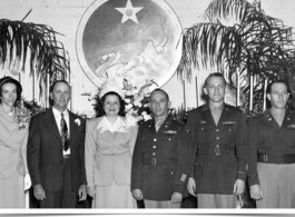 A "Flying Tigers" Reunion: Chaplain Mengel is pictured second from the right in this postwar reunion photo.