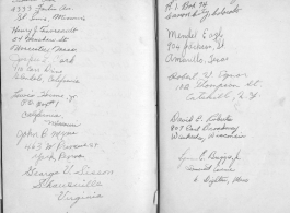 The wartime notebook of S/Sgt. Tom L. Grady. In his notebook, as a talented and curious young artist while in the CBI, he recorded scenes and vignettes that he saw in his life. He also recorded names and contact info for the people he met.  List of acquaintances.