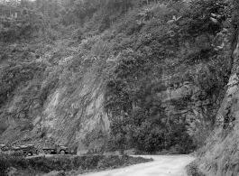 Road in Burma.  During WWII.  797th Engineer Forestry Company.