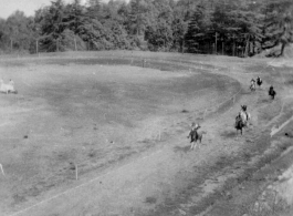 Horse racing--with betting--at Darjeeling, India, during WWII.