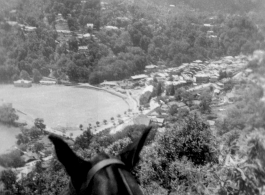 View from horseback at Darjeeling, India, during WWII.